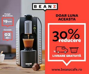 30% la espressoarele BeanZ Cafe si cafea cadou