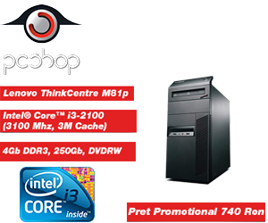 Lenovo ThinkCentre M81p la numai 740 RON!