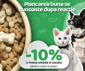 10% REDUCERE la hrana umeda si uscata pentru caini si pisici!
