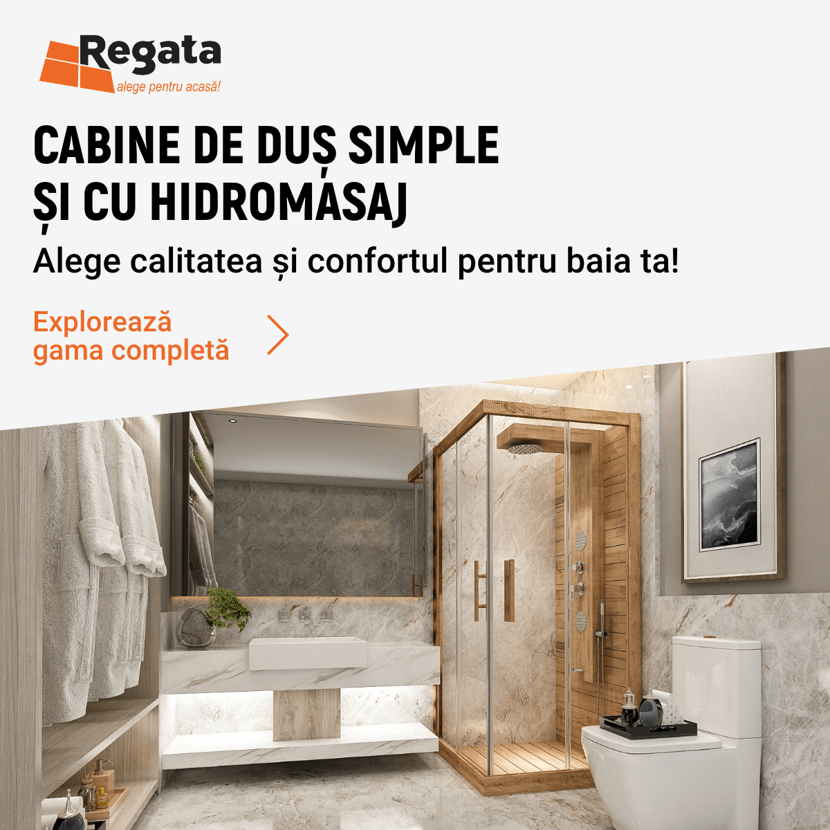 Cabine de duș simple și cu hidromasaj, alege calitatea și confortul pentru baia ta!