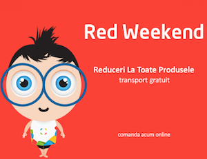 Red Weekend - 10% reducere pentru toate produsele + livrare gratuita