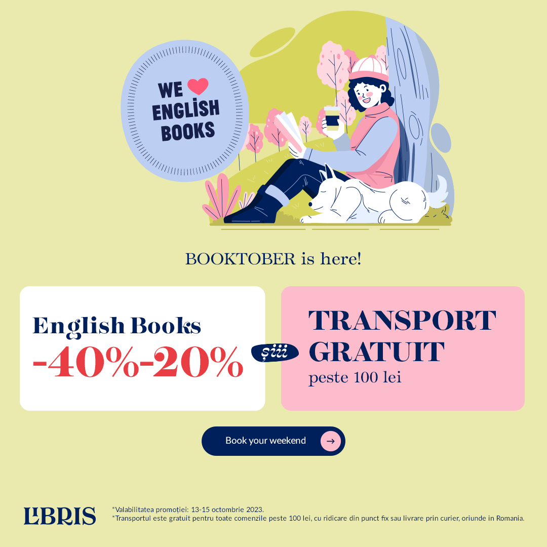 English Books -20%-40%  BOOKTOBER weekend cu Transport GRATUIT peste 100 lei!