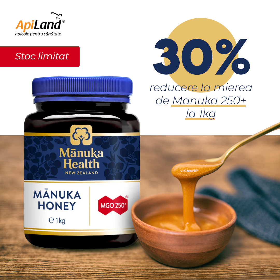 30% REDUCERE la mierea de Manuka MGO 250+ la 1 kg